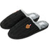 Mens Slip On Faux Fur Mule Slipper - Black